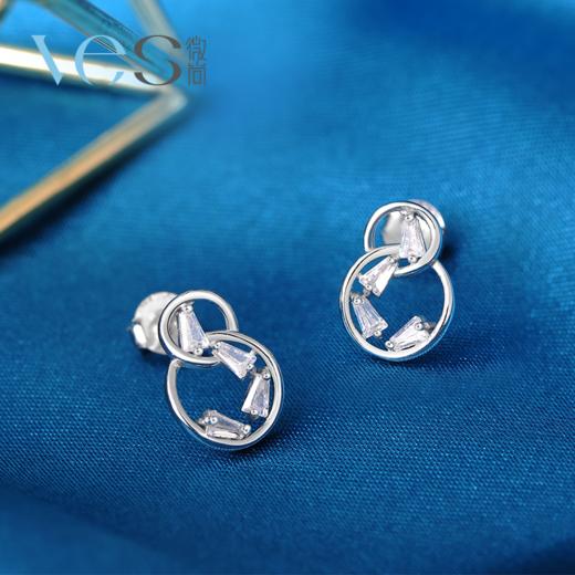 葫芦福气双圆环银925耳坠 商品图1