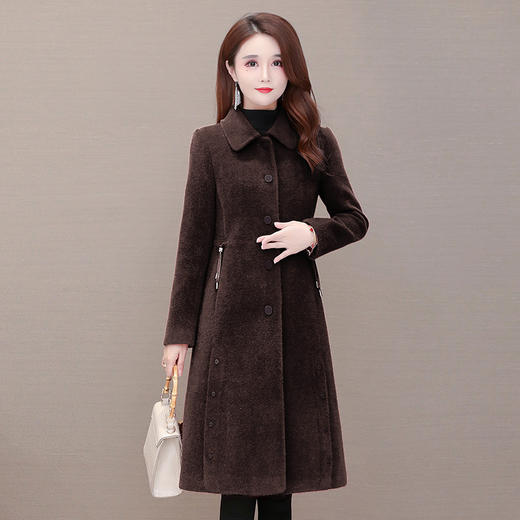 QYM-XQD-JH066D冬季新款显瘦洋气流行遮肚过膝中长款时尚外套 商品图3