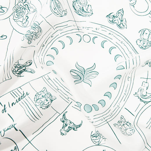 【线上专款】双面印花中方巾-万物生 商品图7