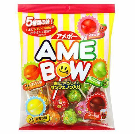 日本进口 Ribon理本五口味苹果草莓棒棒糖综合水果糖儿童小零食 120g(471020) 商品图0