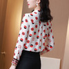 SS-09-20683卡通印花双口袋撞色时尚桑蚕丝上衣真丝衬衫 商品缩略图4