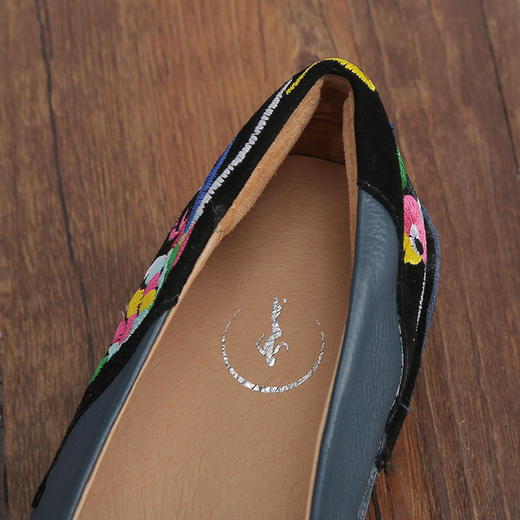 自然系列------念鱼牛皮绣花厚底鞋 | 杨丽萍老师同款 | 柔软舒适好走路 商品图3