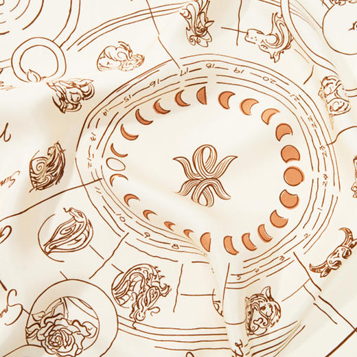 【线上专款】双面印花中方巾-万物生 商品图11