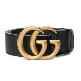 【二】GUCCI 古驰 女士 2015 Re-Edition宽版皮革腰带 黑色 400593 AP00T 1000