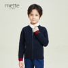 mette羊绒世家童装100%山羊绒开衫外套中大童男宝棒球领针织外套 商品缩略图1