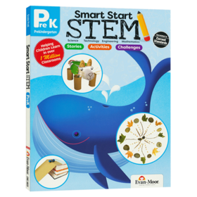 聪慧启蒙系列 核心素养教育科学练习册 幼儿园小中班 英文原版 Smart Start STEM Grade PreK 美国加州英语教辅 英文版书籍