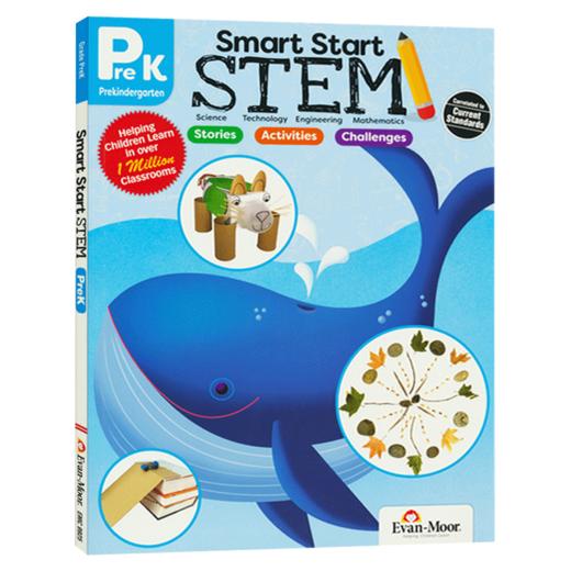 聪慧启蒙系列 核心素养教育科学练习册 幼儿园小中班 英文原版 Smart Start STEM Grade PreK 美国加州英语教辅 英文版书籍 商品图0