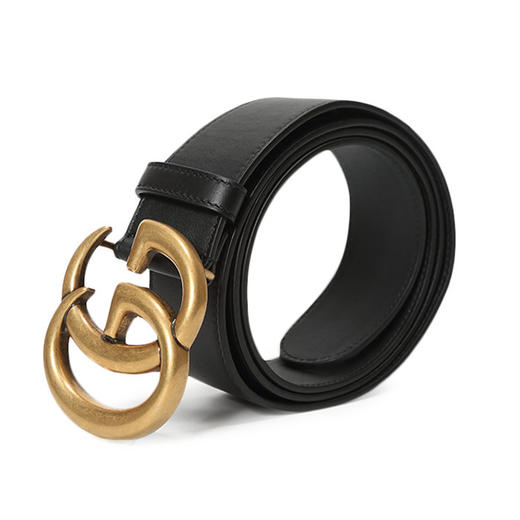 【二】GUCCI 古驰 女士 2015 Re-Edition宽版皮革腰带 黑色 400593 AP00T 1000 商品图1