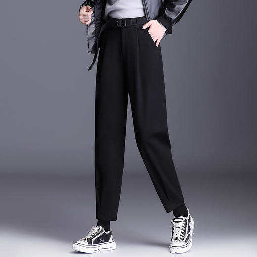 QZF-XS8670新款韩版时尚洋气宽松格子哈伦裤TZF 商品图1