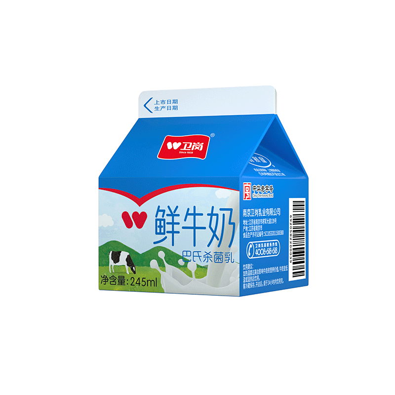 屋顶鲜牛奶  245ml