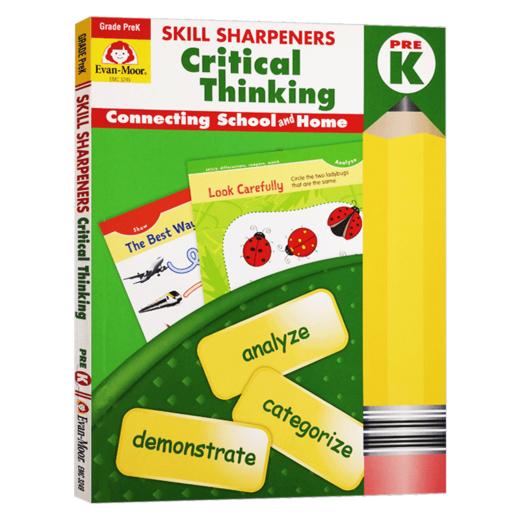 技能铅笔刀 批判性思维练习册 幼儿园小中班 英文原版 Skill Sharpeners Critical Thinking Grade PreK 美国加州教辅 英文版 商品图0
