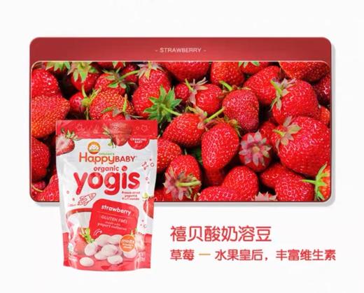 美国HappyBaby 禧贝磨 益生菌酸奶溶豆婴儿辅食-28g（蓝莓树莓/草莓/香蕉&芒果） 商品图3