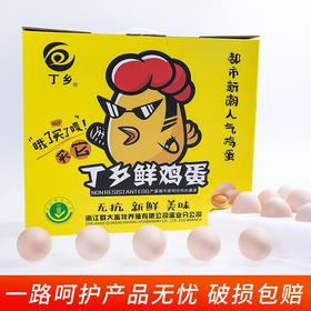 丁乡鲜鸡蛋 无抗生素安心蛋30个