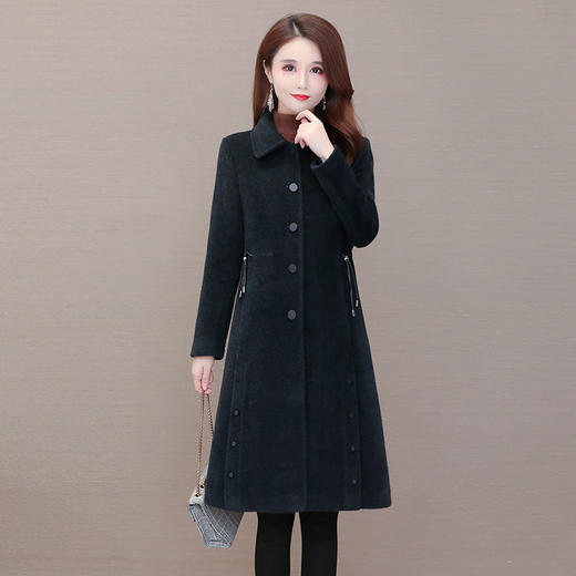 QYM-XQD-JH066D冬季新款显瘦洋气流行遮肚过膝中长款时尚外套 商品图1
