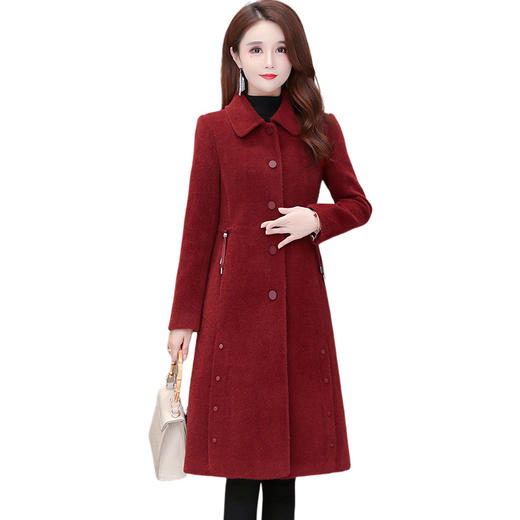 QYM-XQD-JH066D冬季新款显瘦洋气流行遮肚过膝中长款时尚外套 商品图4
