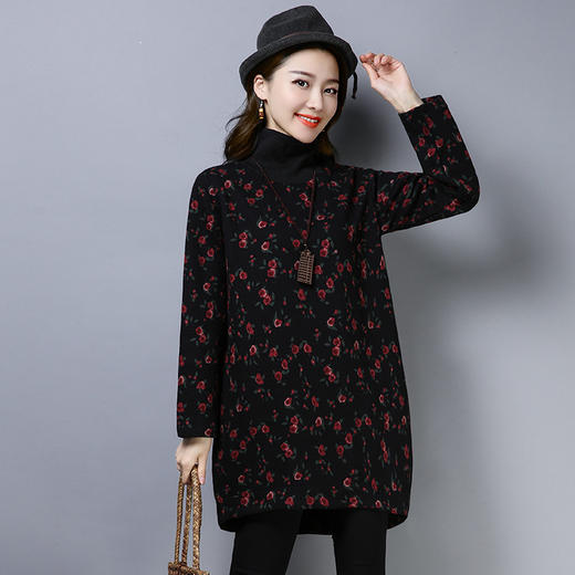 WZNH-JYJ8932冬季新款高领休闲时尚潮流件套头加厚卫衣 商品图3