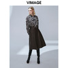 VIMAGE纬漫纪品牌女装冬款时尚百搭A摆显瘦高腰PU半身裙V1406023 商品缩略图1