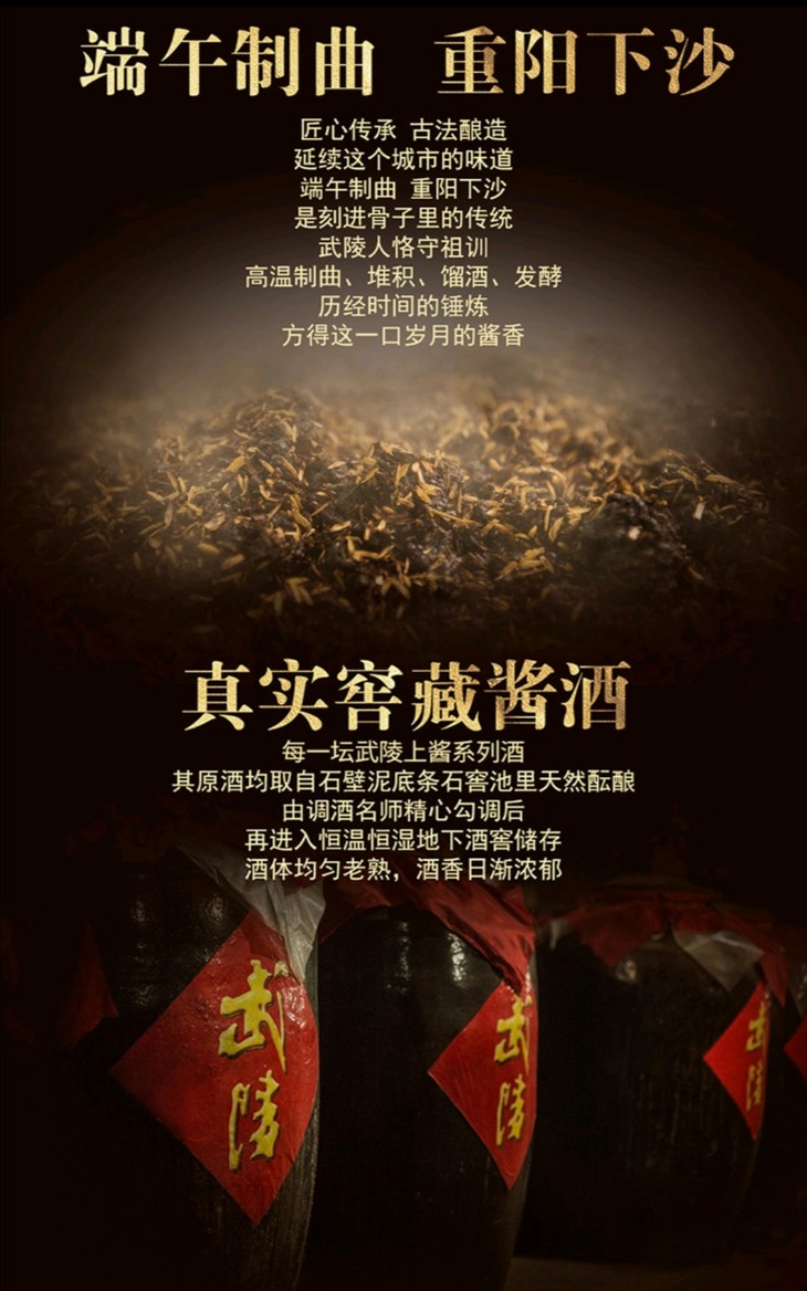 中国名酒湖南武陵上酱10年53度500ml