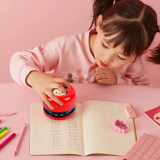 【秒变音箱，桌面吸尘器】迪士尼桌面吸尘器爱莎公主米奇巴斯光年便携中小学生电动小型usb自动清理橡皮擦铅笔屑清洁器迷你桌上小型可充电幼儿园宝宝卡通可爱办公微型清理神器键盘吸屑机 商品图4
