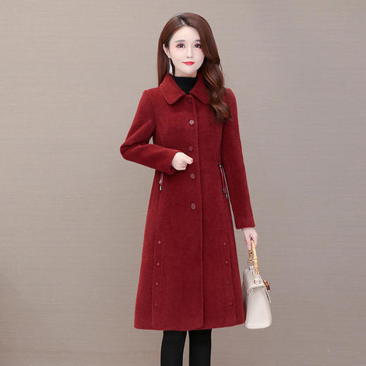 QYM-XQD-JH066D冬季新款显瘦洋气流行遮肚过膝中长款时尚外套 商品图0