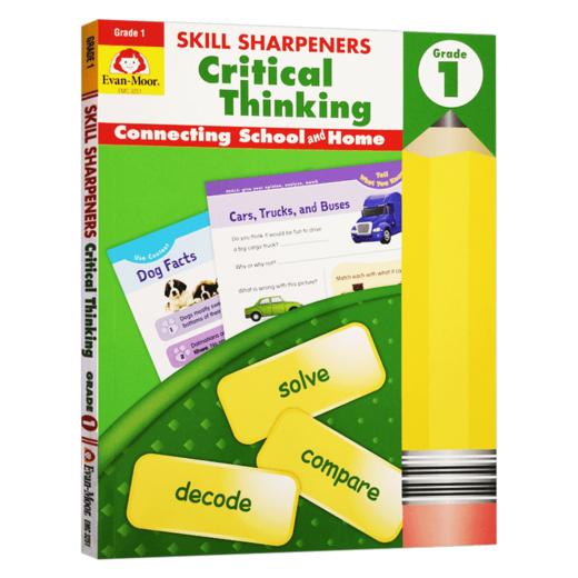 技能铅笔刀批判性思维练习册 一年级 英文原版 Evan-Moor Skill Sharpeners Critical Thinking Grade 1 美国加州教辅 英文版 商品图0