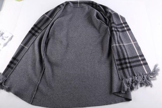 展厅【伯妮斯茵】时尚毛呢大衣织花围巾领153EC526 商品图7