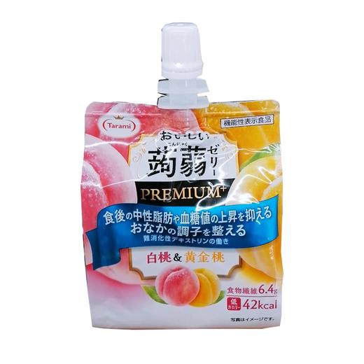 日本 多拉米蒟蒻可吸果冻（白桃黄桃混合味）150g 调节肠胃阻断卡路里膳食纤维果冻机能性食品(025457) 商品图0