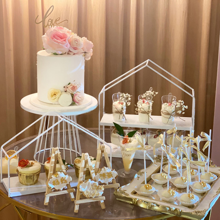 甜品台布置点心甜品甜点蛋糕生日宝宝宴寿宴婚礼派对酒店店铺开业装饰