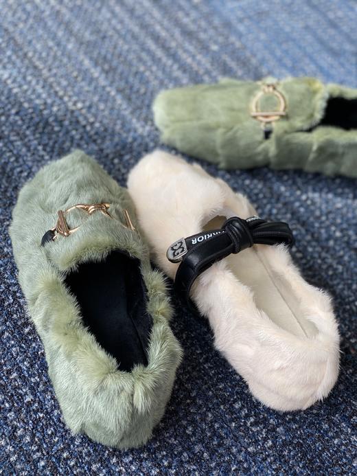 Westory 2020年秋季新款深口乐福鞋舒适平底金属扣毛毛鞋W20CM70741 商品图1