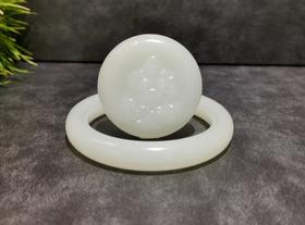 【御珠宫坊·传藏系列】羊脂白玉手镯套装55.9mm