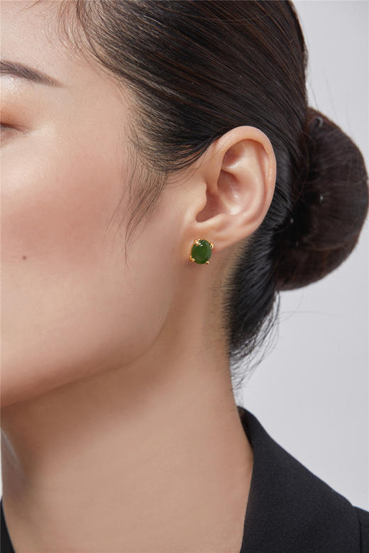 碧玉珍珠耳线 商品图5