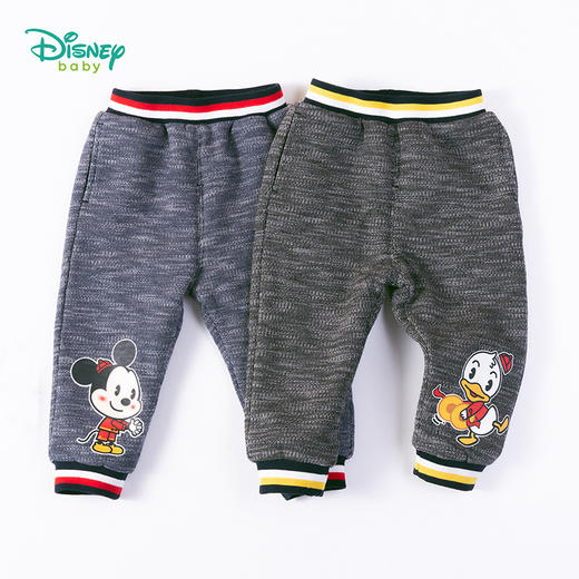 迪士尼(Disney)男童保暖抓绒长裤休闲裤 商品图4
