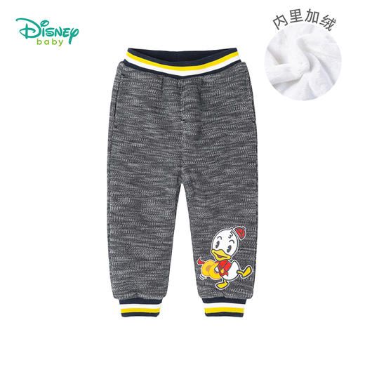 迪士尼(Disney)男童保暖抓绒长裤休闲裤 商品图3