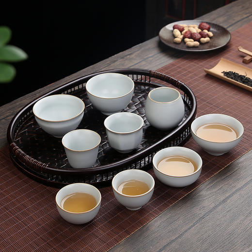 言凡丨汝窑品茗杯 月白 120ml 多款可选 商品图0