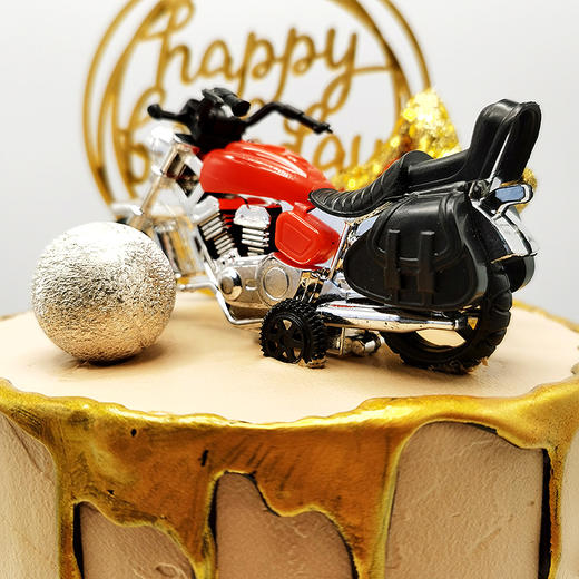 【甜久荟 风驰电掣 摩托车】每个男人的梦 祝福 祝寿 纯动物鲜奶 无化学添加 低糖 好吃又健康祝福祝寿蛋糕 商品图2