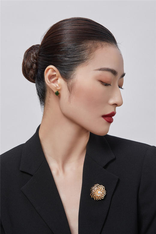 碧玉珍珠耳线 商品图4