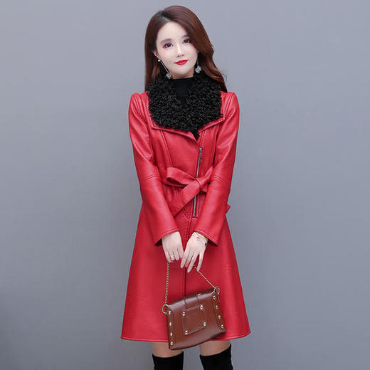 YWE-TBEZ-PM02气质优雅收腰时尚皮毛一体外套 商品图1