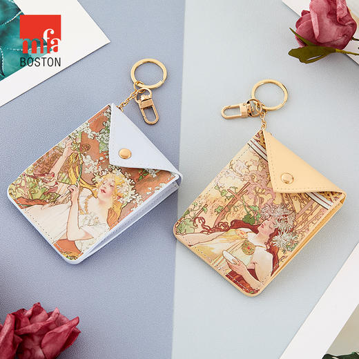 波士顿美术博物馆穆夏少女口罩收纳包卡包零钱包卡套简约礼物 商品图0