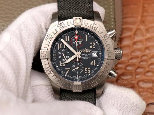 V9百年灵航复仇者战机E1338310，直径45*厚16.5mm，表带22*20mm，搭载上海7750计时机械自动机芯。男士腕表，自动机械机芯，尼龙表带，透底 商品图0