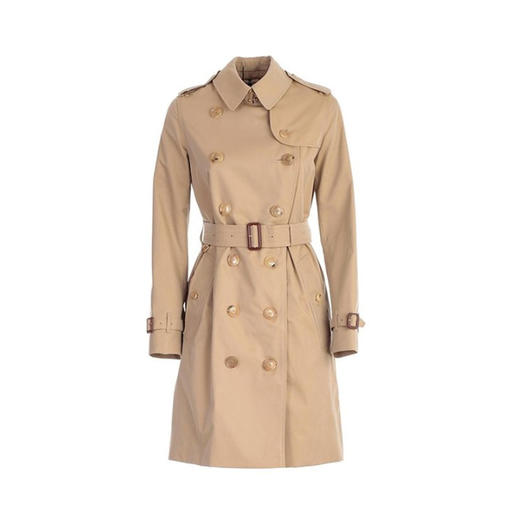 【二】BURBERRY 巴宝莉 女士肯辛顿版型 – 中长款 Heritage Trench 束腰风衣 卡其色 4073373 70500 商品图0