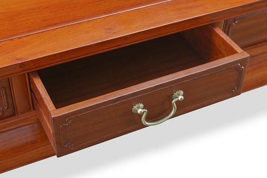 红桥红  家具严选  缅甸花梨（大果紫檀）  【216 弯腿 五抽屉 电视柜】 商品图7