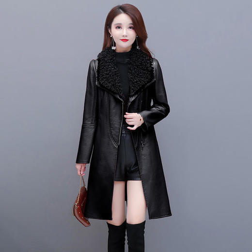 YWE-TBEZ-PM02气质优雅收腰时尚皮毛一体外套 商品图2