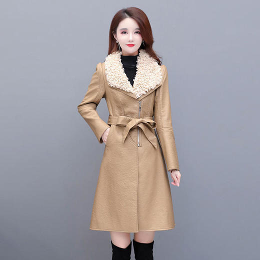 YWE-TBEZ-PM02气质优雅收腰时尚皮毛一体外套 商品图3