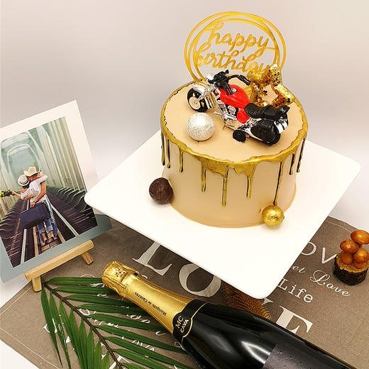 【甜久荟 风驰电掣 摩托车】每个男人的梦 祝福 祝寿 纯动物鲜奶 无化学添加 低糖 好吃又健康祝福祝寿蛋糕 商品图3