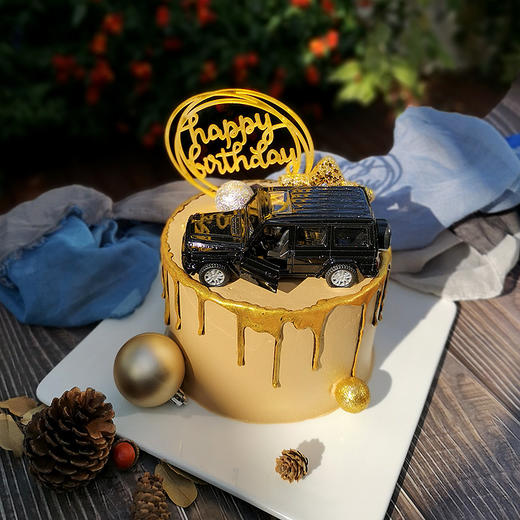 【甜久荟 飞驰人生 越野车】胸有丘壑 虚怀若谷 祝福 祝寿 纯动物鲜奶 无化学添加 低糖 好吃又健康祝福祝寿蛋糕 商品图2