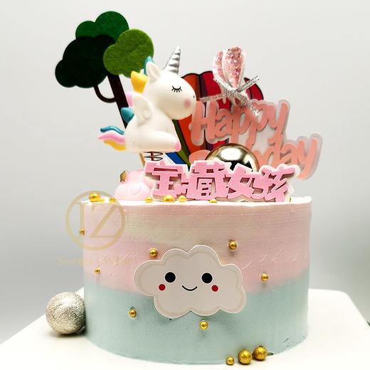 【甜久荟 独角兽二款】梦幻的童话世界 纯动物鲜奶蛋糕 无化学添加低糖 好吃又健康 商品图0