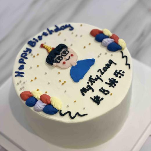 手绘男生头像蛋糕每次头像不同