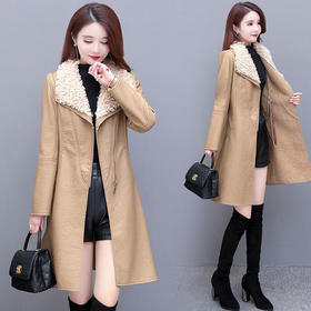 YWE-TBEZ-PM02气质优雅收腰时尚皮毛一体外套