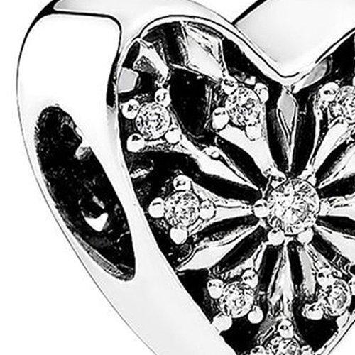 PANDORA/潘多拉 锆石+925银圣诞冰花锆石之心锆石串珠791996CZ 商品图2