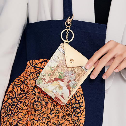 波士顿美术博物馆穆夏少女口罩收纳包卡包零钱包卡套简约礼物 商品图2